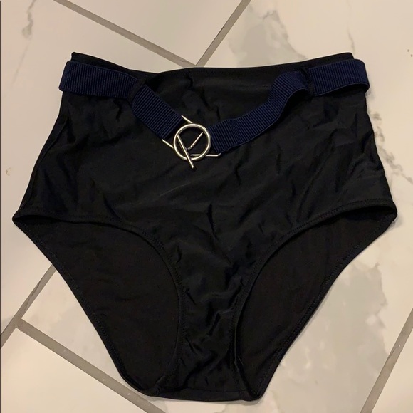 high waisted belted bikini bottoms